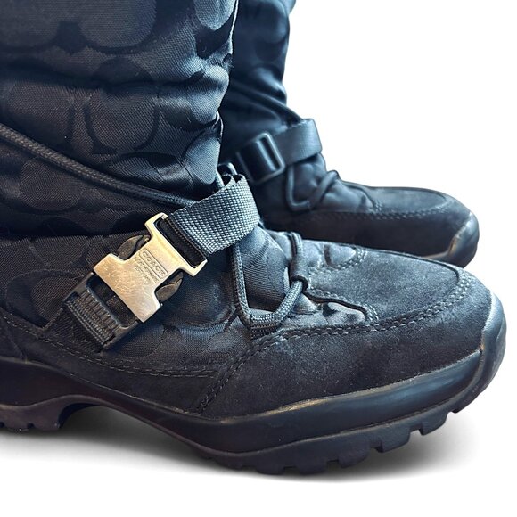 Coach ‘Solaris’ Monogram Fur Trim Snow Boot - Picture 4 of 11